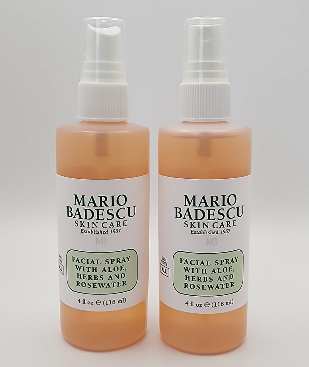 Set of 2 Mario Badescu Facial Spray Aloe Herbs & Rosewater 4 fl oz Each bottle